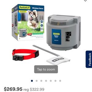 PetSafe Wireless Pet Containment System with Gray Unit and Red Collar